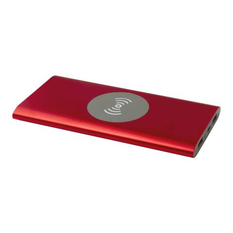 Juice 8000 mAh Type-C recycled aluminium wireless power bank Standard | Red | Not applicable | No Branding | not available | not available