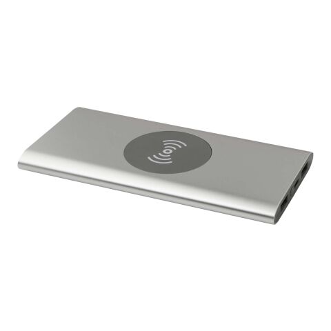 Juice 8000 mAh Type-C recycled aluminium wireless power bank Standard | Silver | not available | No Branding | not available | not available