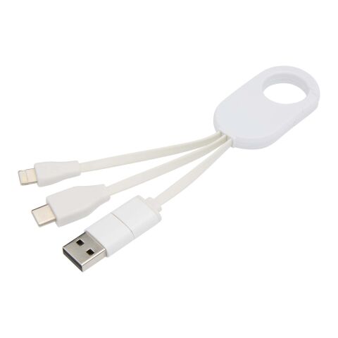 Troop 4-in-1 recycled plastic charging cable Standard | White | Not applicable | No Branding | not available | not available