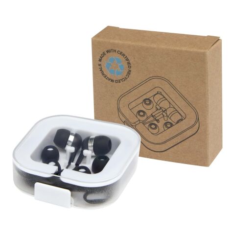 Baekdu wired Type-C headset with recycled plastic storage box Standard | Black | No Branding | not available | not available