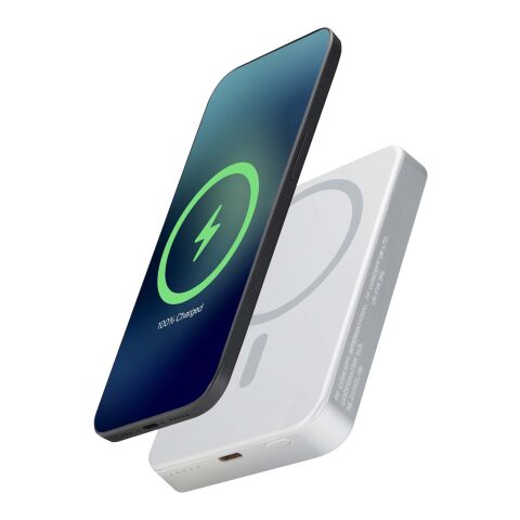 Avis 10.000 mAh RCS recycled aluminium magnetic power bank  Silver