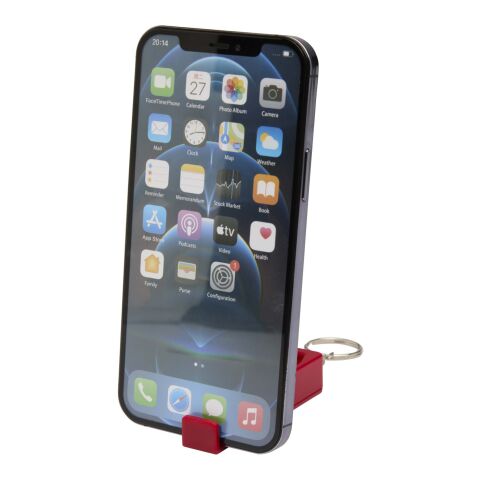 Aggia recycled plastic phone stand with fidget toy Red | not available | No Branding | not available | not available