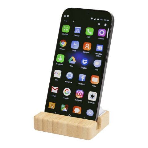 Algol recycled plastic phone stand and fidget toy with bamboo details Standard | Wood | No Branding | not available | not available