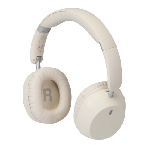 Hoggar recycled plastic over-ear foldeable ANC and ENC headphones Standard | White | No Branding | not available | not available