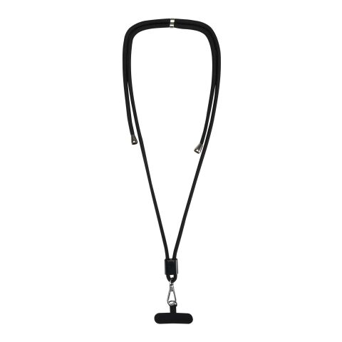 Vega adjustable recycled smartphone lanyard Standard | Solid black | No Branding | not available | not available