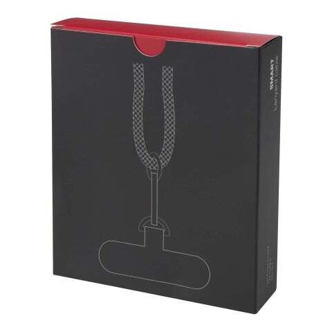 SMART 65W RPET charging cable with lanyard Solid black