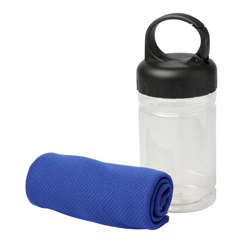 Remy cooling towel in PET container Standard | Royal blue | No Branding | not available | not available | not available