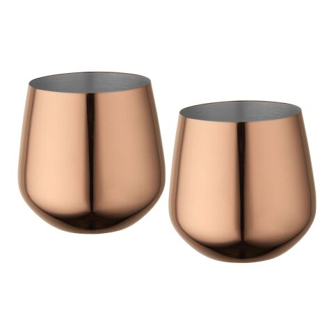Cascade 540 ml stainless steel cup set Rose gold