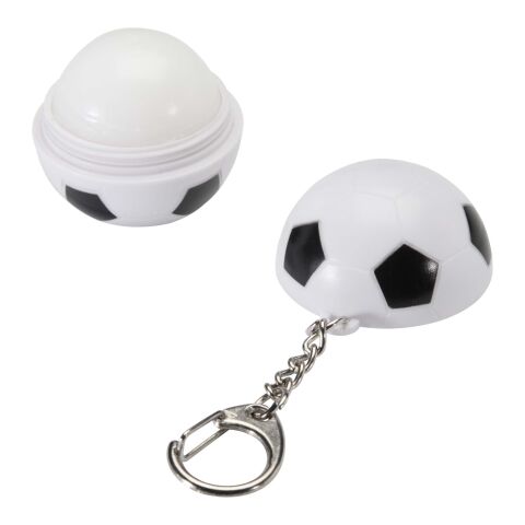 Rami football-shaped vanilla lip balm with SPF 15 and keychain Solid black | No Branding