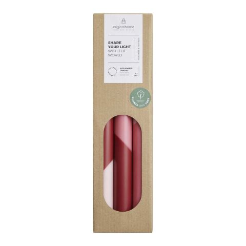 Originalhome Eden diagonal candles - set of 3 Red | Not applicable | No Branding