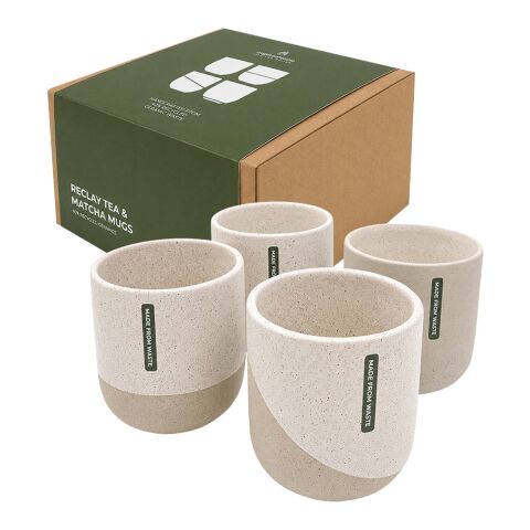 Originalhome Reclay 350 ml tea and matcha mug set	 White