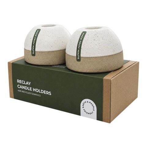 Originalhome ReClay dinner candle holder set White