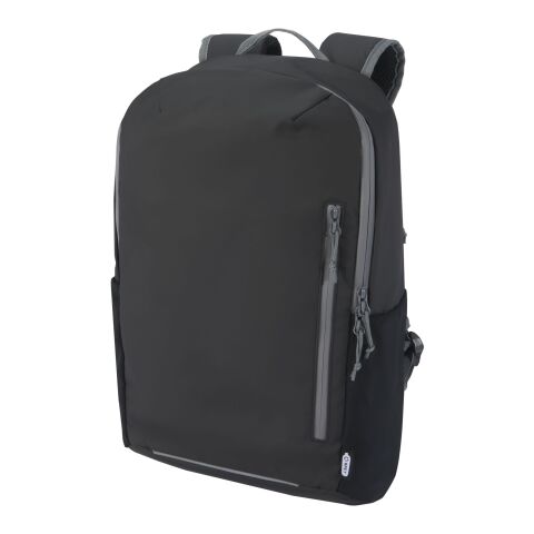 Aqua 15&quot; GRS recycled water resistant laptop backpack 21L Standard | Solid black | No Branding | not available | not available | not available