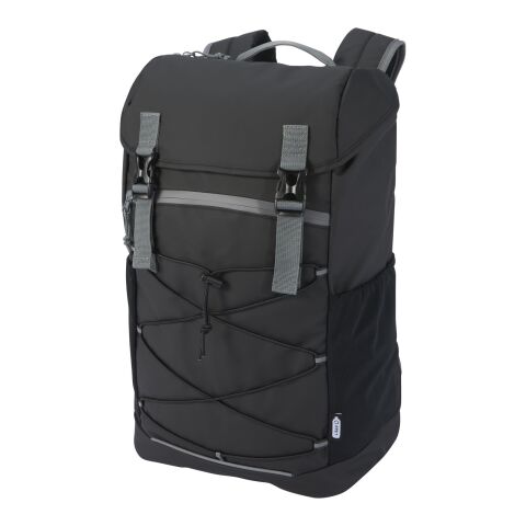 Aqua 15.6&quot; GRS recycled water resistant laptop backpack 23L Standard | Solid black | No Branding | not available | not available | not available