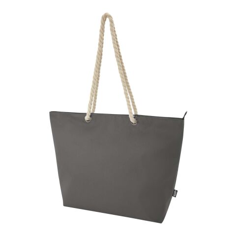 Panama GRS recycled beach cooler tote bag with cord handles Standard | Grey | No Branding | not available | not available