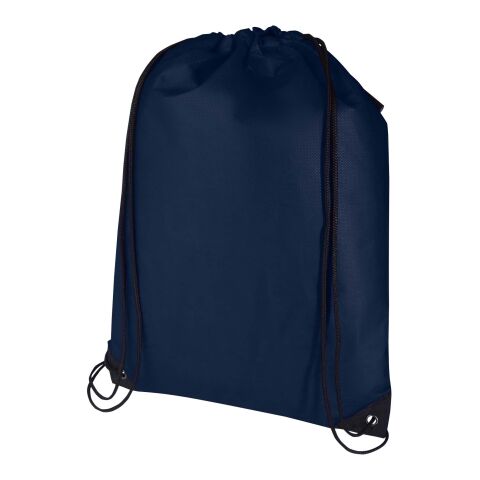 Evergreen GRS recycled non-woven drawstring bag 5L Standard | Heather navy | not available | No Branding | not available | not available | not available