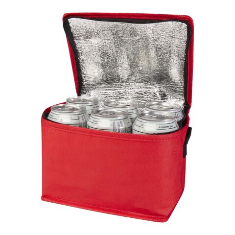 Spectrum 6-can recycled non-woven cooler bag 4L Standard | Red | not available | No Branding | not available | not available