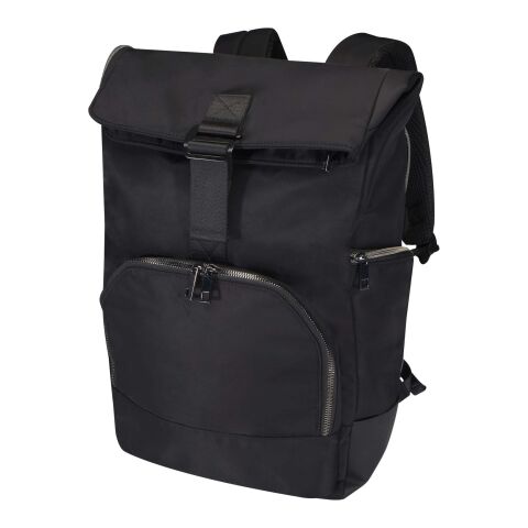 Rhine 15” GRS recycled rolltop backpack 18L Standard | Black | No Branding | not available | not available | not available