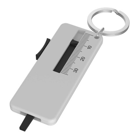 Rove recycled tyre tread check keychain White