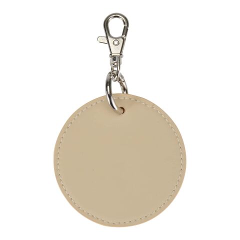 Resi Plus GRS recycled round charm keychain  Standard | Oatmeal | No Branding | not available | not available