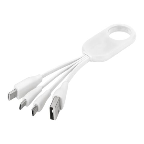 Troup 4-in-1 charging cable with type-C tip Standard | White | Not applicable | No Branding | not available | not available | not available