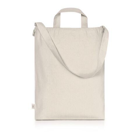 Halfar drawstring tote bag ORGANIC light grey | Without Branding