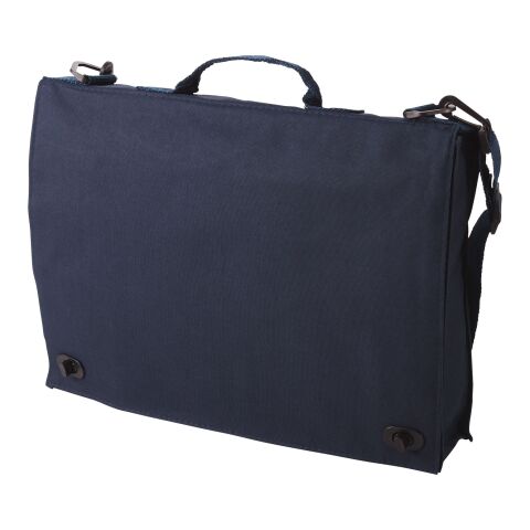 Santa Fe 2-buckle closure conference bag Standard | Deep blue | 1-color Screen Print | front | 220 mm x 150 mm | not available