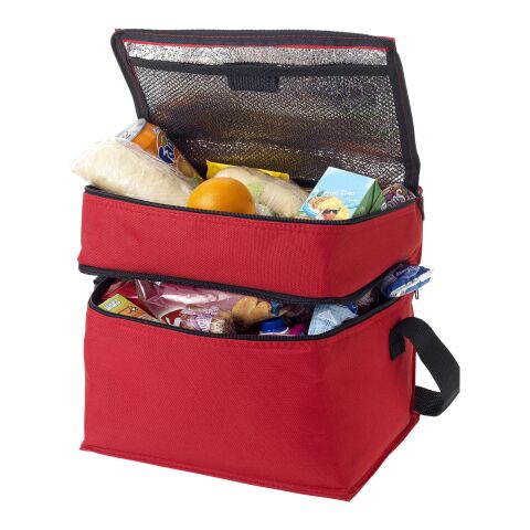 Oslo 2-zippered compartments cooler bag Standard | Red | No Branding | not available | not available | not available