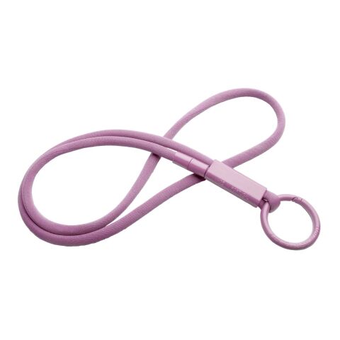 Tubyard lanyard with recycled plastic tube Lilac | No Branding | not available | not available