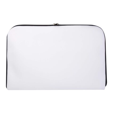 Mila 17&quot; sublimation laptop sleeve  Solid black-White | Not applicable | No Branding | not available | not available