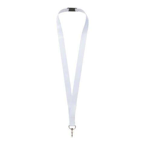 Addie recycled PET lanyard - double side sublimation Solid black-White | 10mm | No Branding | not available | not available