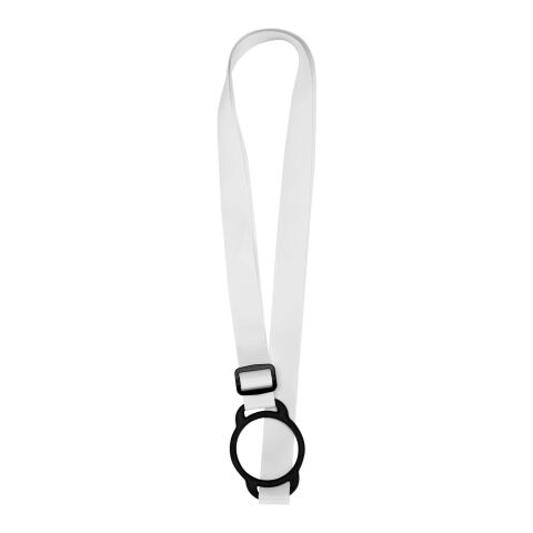 Lior sublimation lanyard with silicone bracelet White
