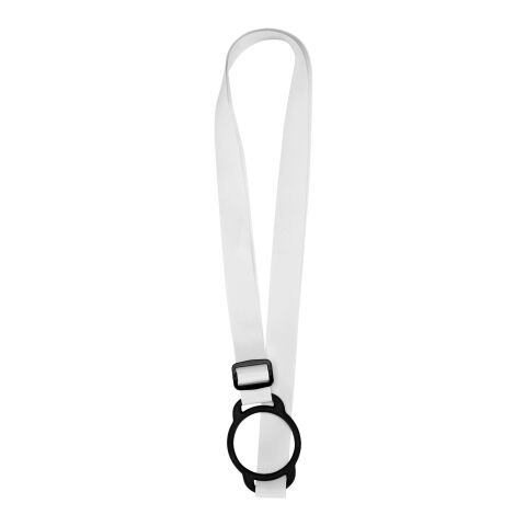 Lior RPET sublimation lanyard with silicone bracelet White