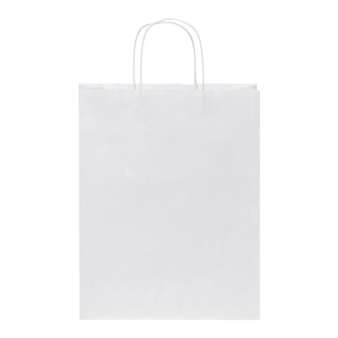 Kraft 80 g/m2 paper bag with twisted handles - medium white | No Branding | not available | not available