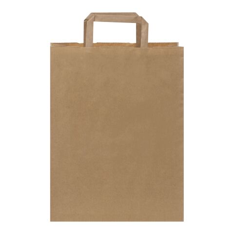 Kraft 80-90 g/m2 paper bag with flat handles - medium Kraft brown | not available | No Branding | not available | not available