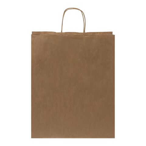 Kraft 80-90 g/m2 paper bag with twisted handles - large Kraft brown | not available | No Branding | not available | not available