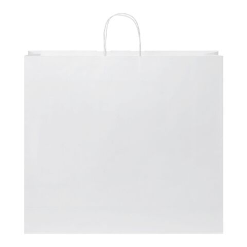 Kraft 90-100 g/m2 paper bag with twisted handles - XX large white | No Branding | not available | not available