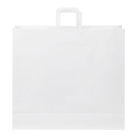 Kraft 90-100 g/m2 paper bag with flat handles - XX large white | No Branding | not available | not available
