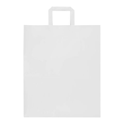 Kraft 80-90 g/m2 paper bag with flat handles - 32 x 17 x 39 cm White | No Branding | not available | not available