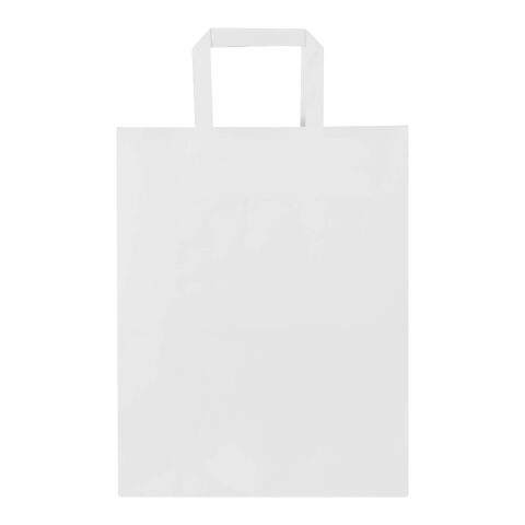 Kraft 80 g/m2 paper bag with flat handles - 25 x 15 x 32 cm White | No Branding | not available | not available