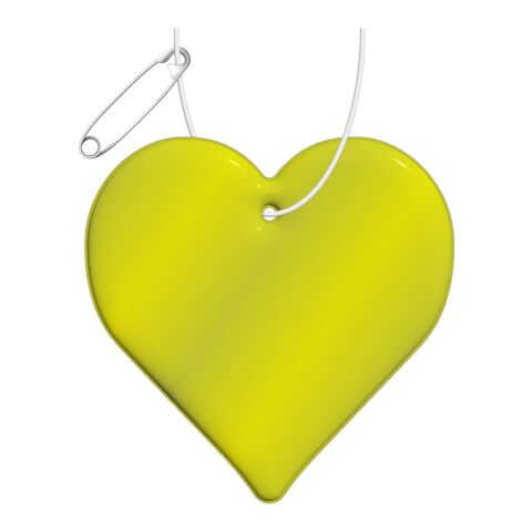 RFX™ heart reflective PVC hanger Neon yellow | Not applicable | No Branding | not available | not available