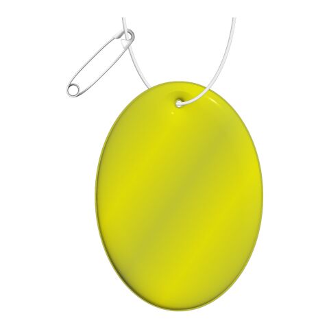 RFX™ oval reflective PVC hanger Neon yellow | not available | No Branding | not available | not available