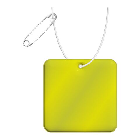 RFX™ square reflective PVC hanger Neon yellow | not available | No Branding | not available | not available