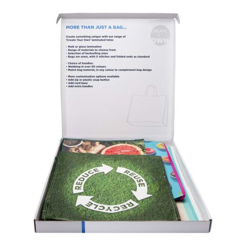 Laminated totes sample box white | No Branding