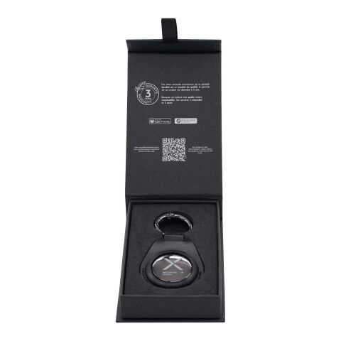 SCX.design A12 round smart tag with keychain Solid black