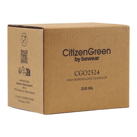 Citizen Green Purdrink borosilicate glass mug  White