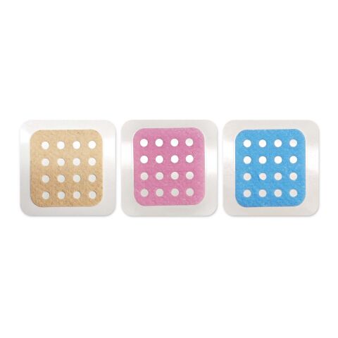 3-pieces anti scratch patches with full colour printed paper envelope  White