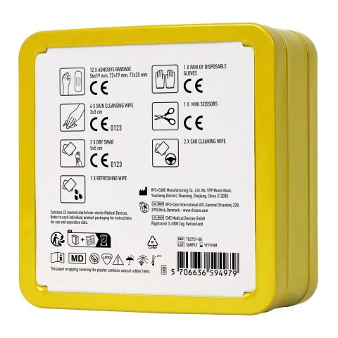MyKit First Aid car tin kit Yellow | No Branding