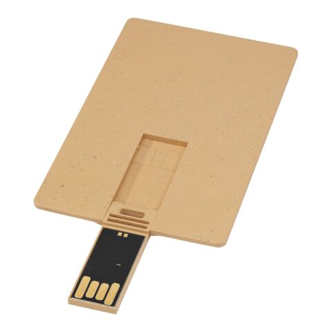 Rectangular degradable credit card USB Kraft brown | No Branding | not available | not available | 1 GB