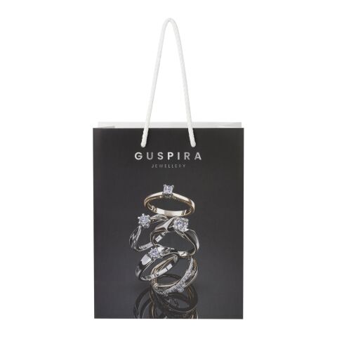 Handmade 170 g/m2 integra paper bag with plastic handles - medium white | No Branding | not available | not available